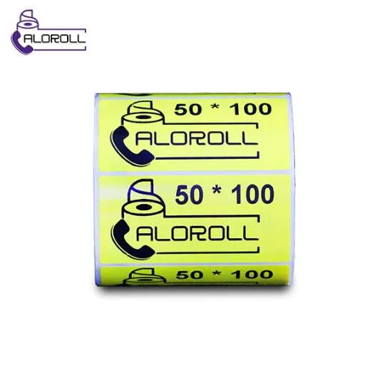 لیبل کاغذی ۱ ردیف زرد ۱۰۰*۵۰