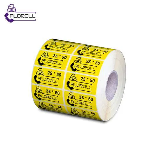 لیبل کاغذی زرد ۲ ردیف ۵۰*۲۵