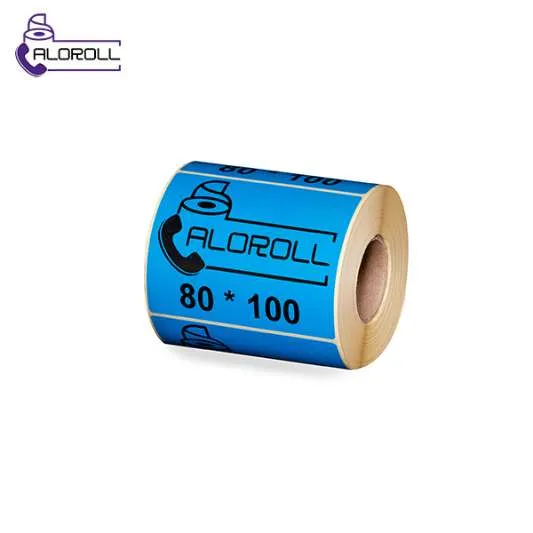 لیبل کاغذی آبی ۱ ردیف ۱۰۰*۸۰