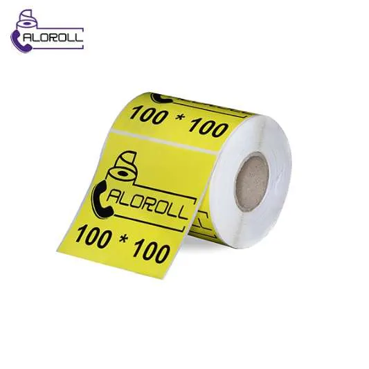 لیبل کاغذی زرد ۱ ردیف ۱۰۰*۱۰۰