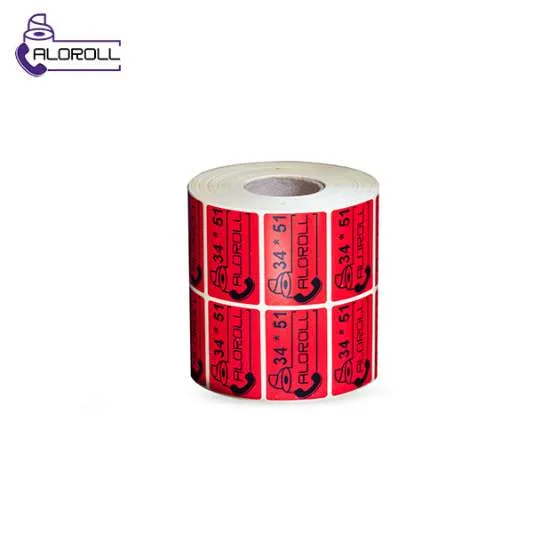 لیبل کاغذی ۲ ردیف قرمز ۵۱*۳۴