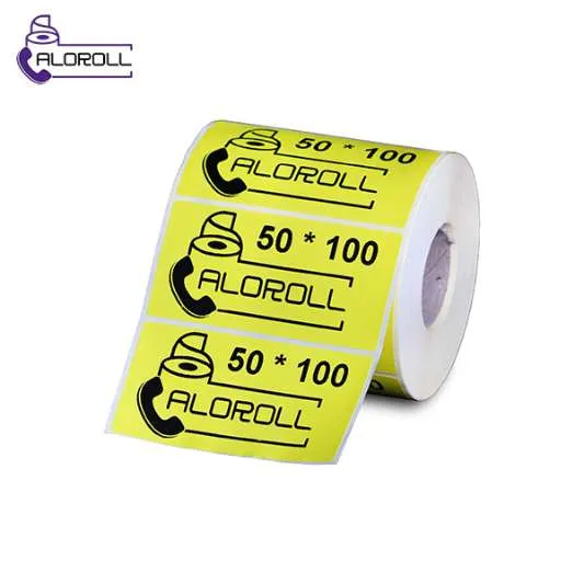 لیبل کاغذی ۱ ردیف زرد ۱۰۰*۵۰