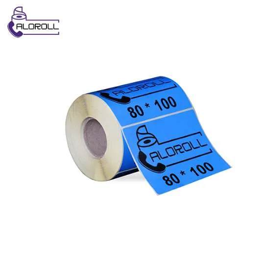 لیبل کاغذی آبی ۱ ردیف ۱۰۰*۸۰