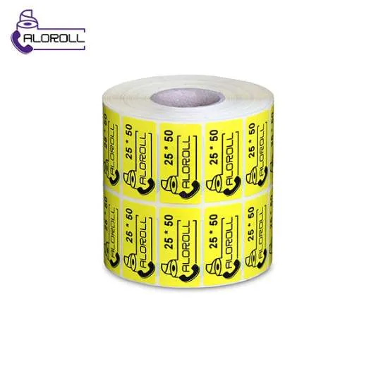 لیبل کاغذی زرد ۲ ردیف ۵۰*۲۵