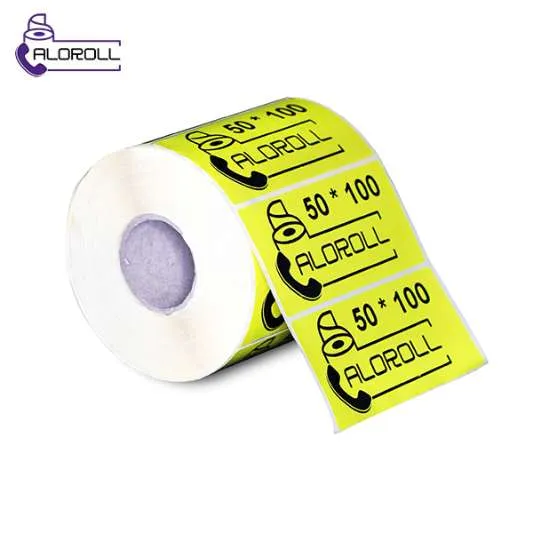 لیبل کاغذی ۱ ردیف زرد ۱۰۰*۵۰