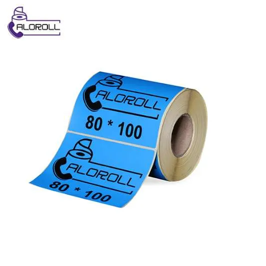 لیبل کاغذی آبی ۱ ردیف ۱۰۰*۸۰