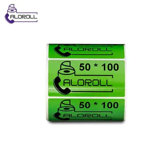 لیبل کاغذی ۱ ردیف سبز ۱۰۰*۵۰