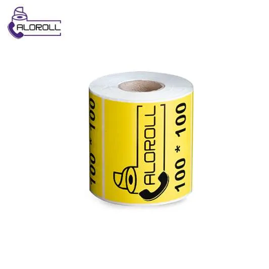 لیبل کاغذی زرد ۱ ردیف ۱۰۰*۱۰۰