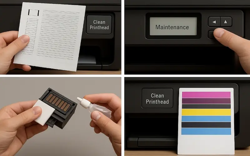 راه حل مشکل Clean Printhead در چاپگر های جوهرافشان