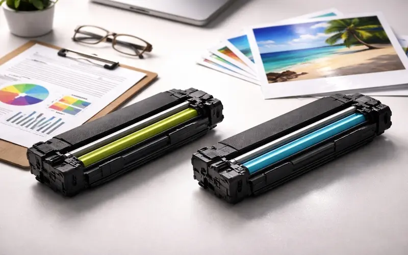 مقایسه کیفیت چاپ در کارتریج های مات vs براق