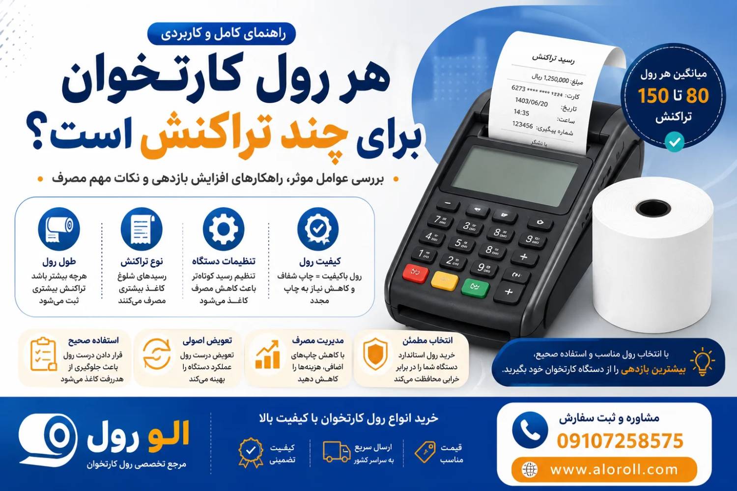هر رول کارتخوان برای چند تراکنش است