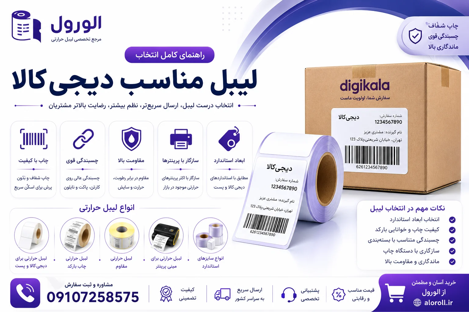راهنمای کامل انتخاب لیبل مناسب دیجی کالا